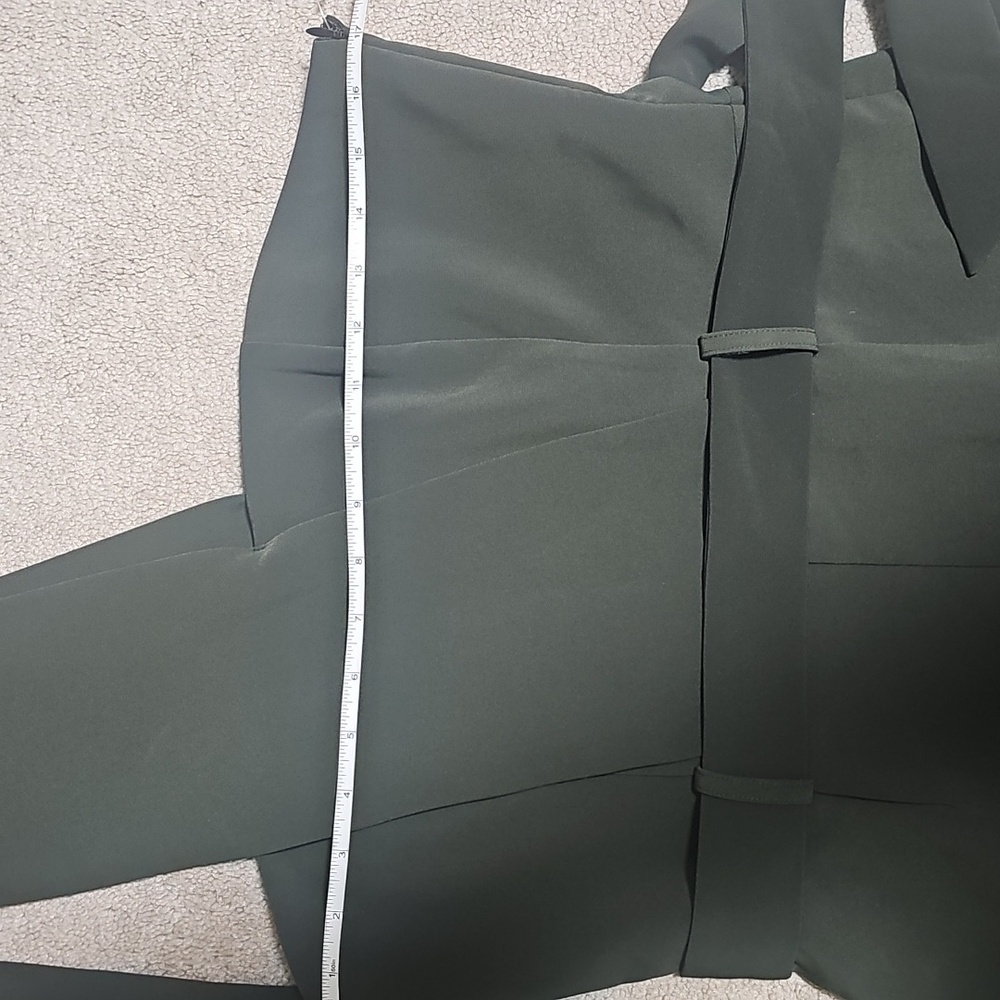 Elegant Dark Green One-Shoulder Jumpsuit - Picture 8 of 11